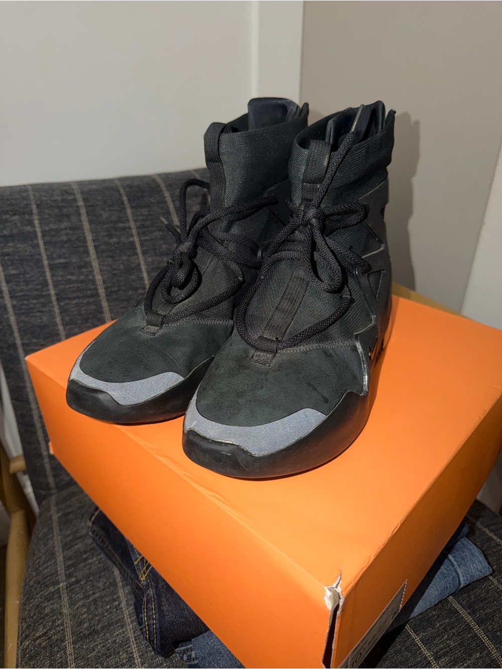 Rare NIKE x Fear Of God “Triple Black” Sneakers 2020 Release w/ box - Picture 14 of 16